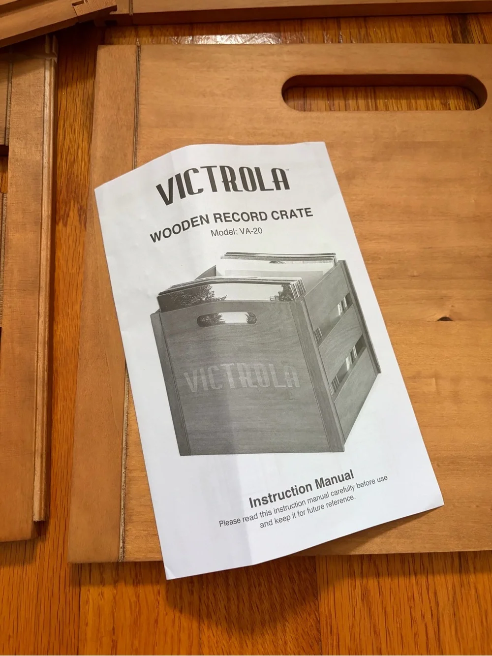 Victrola Wooden Record Crate